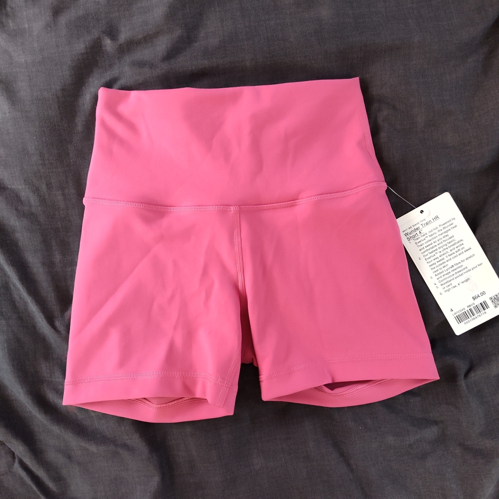 NWT Lululemon Wonder Train 4" Shorts size 4